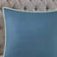 Édredon réversible en coton très grand - motif floral bleu, taies d'oreiller brodées taille médaillon, jupe de lit incluse-116011582
