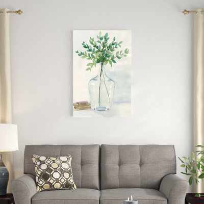 " Fern In Glass Vase " Painting Print