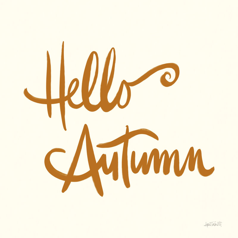 Hello Autumn I On Cream by Anne Tavoletti - Wrapped Canvas Print, 122cm H x 122cm W x 3.8cm D