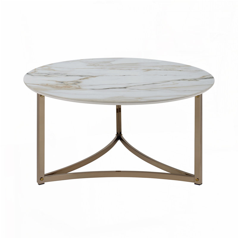 Coffee Table, Sintered Stone Top, 16'' H x 35'' W x 35'' D