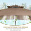 Parasol de patio carré en porte-à-faux 11 pi (sans base de parasol)-554311064