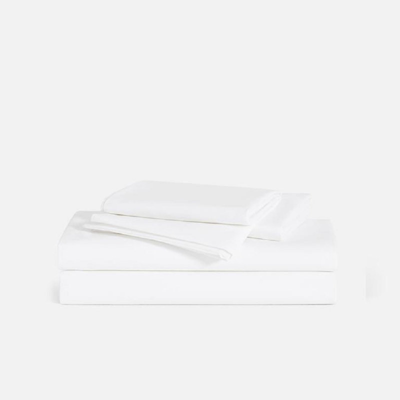 Ensemble de draps en satin 600 fils, Grand, Blanc