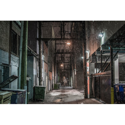 Downtown Back Alley - Wrapped Canvas Print
