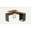 Bureau d'ordinateur en forme de L de L 55,7 po avec tiroirs Nedyo-86922925