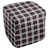 Black/Red/White Polyester Blend