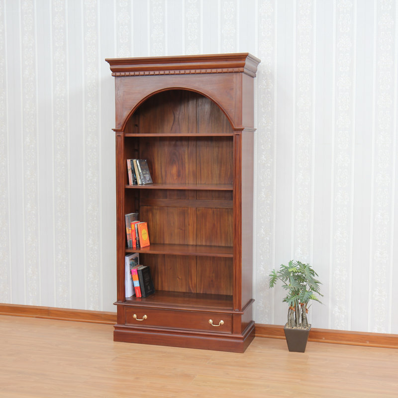 198cm H x 101cm W Solid Wood Standard Bookcase