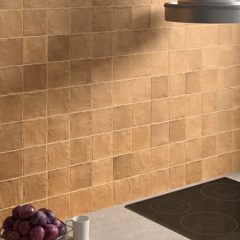 Riad 4X4 Ceramic Wall Tile, Red