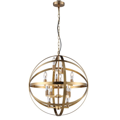 8 - Light Dimmable Globe Chandelier
