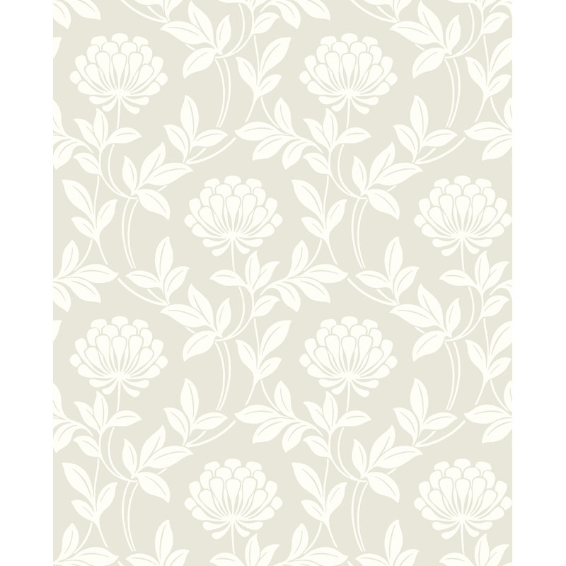 Rouleau de papier peint Elizabeth L 33 pi x l 20,5 po Elizabeth, Platine