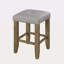 Tabouret à hauteur de comptoir en cuir synthétique gris et chêne (ensemble de 2)