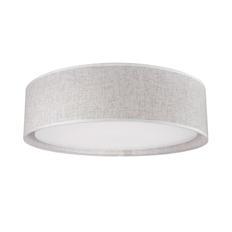 Dalton Fabric LED Flush Mount, 4.125" H x 16" W x 16" D