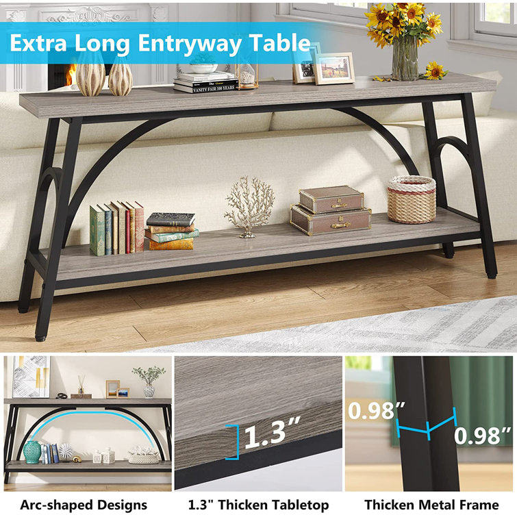 Buy Tribesigns Console Table, Small Black Entryway Table with