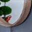 28 "miroir rond en bois, miroir mural pour la salle de bain