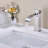 Bathroom Sink Faucet With Waterfall Outlet, Single Handle Adjustment, Pop - Up Drain For Overflow, Brushed Nickel, Easy Water Flow And Temperature Adjustment Stainless Steel Material, Stable Flow,