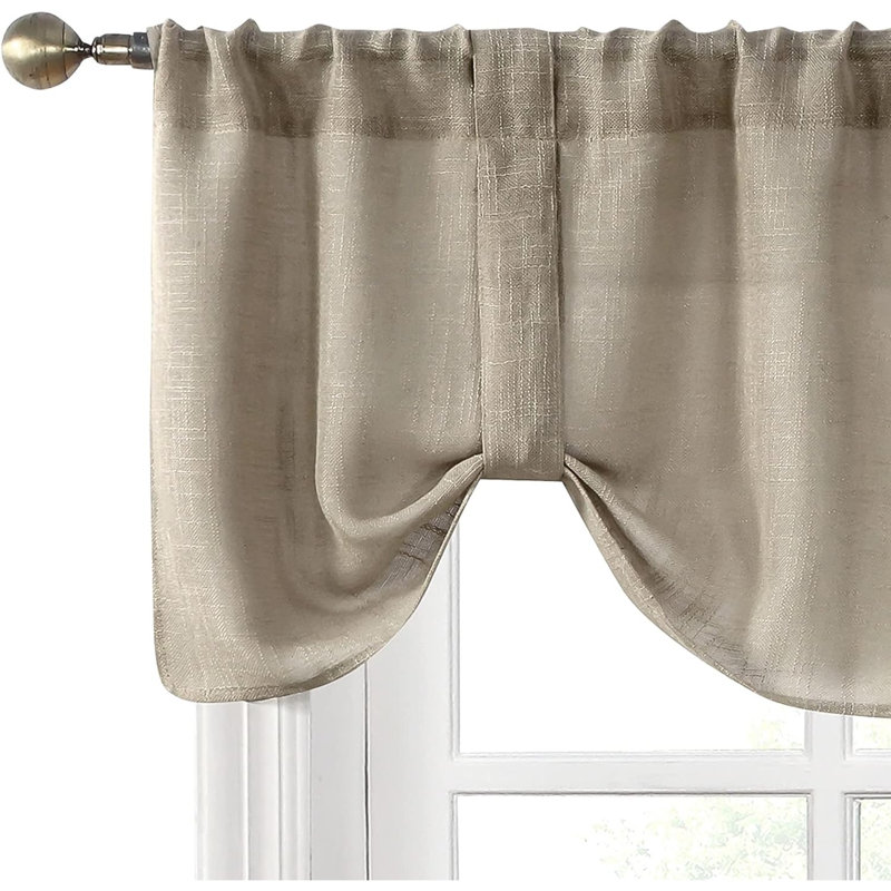 Chas Tailored Window Valance,  Taupe