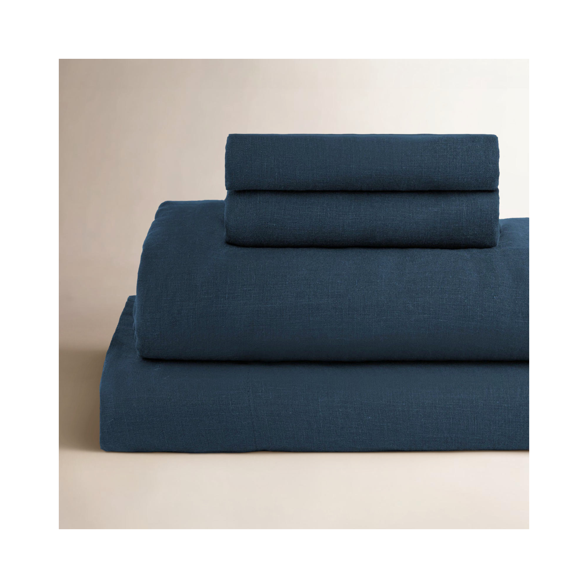 100% French Linen Sheet Set, California King Sheet Set with 2 Pillowcases, Baltic