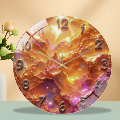 Horloge murale en cristal 12 po