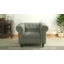 Fauteuil Chesterfield Sanner de style milieu du siècle – Fauteuil rembourré avec dossier capitonné et structure en bois-778152304