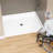 48'' W X 38'' D ADA Acrylic Alcove Shower Pan Single Threshold Handicapped Shower Base Rectangular White Shower Tray with Center Drain & Non-Slip Design