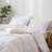 MooMee 100% Washed Cotton Pillowcases Linen Like Textured Breathable Soft-108202803-108202793