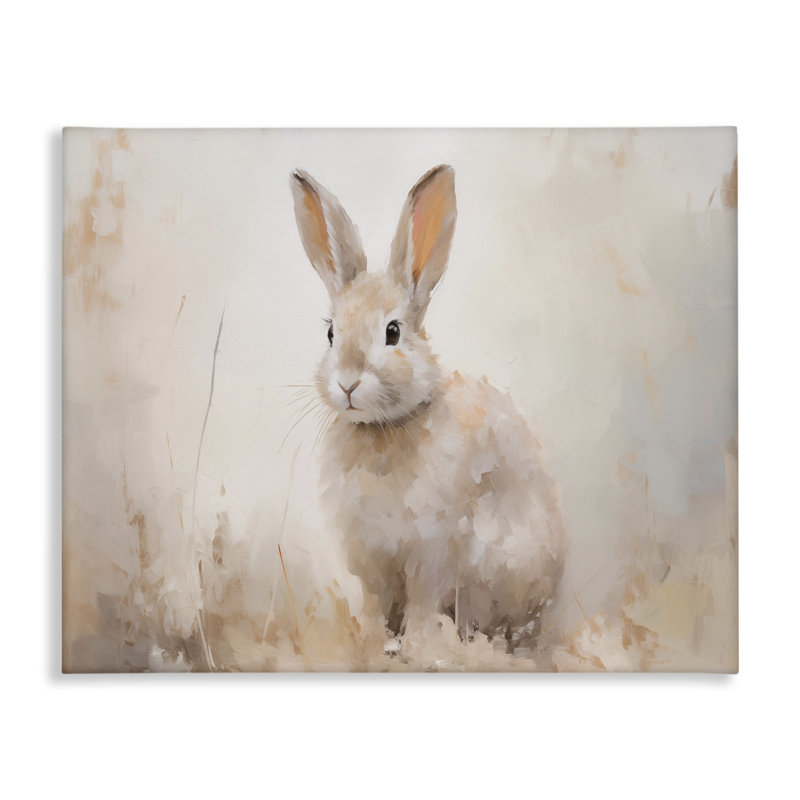 Art mural en toile brossé brun lapin par Arlington Prints, H 24 po x l 30 po