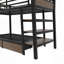 Metal Bunk Bed With Storage Shelves, LED Light Strip, And USB Power Strip-412211190