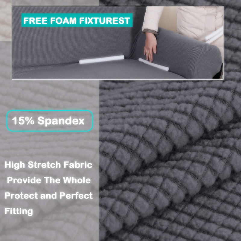 Housse pour causeuse à coussins carrés, Gris