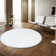 Holk Cozy Faux Rabbit Fur Area Rug Machine Washable Rug in White