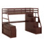 Lit mezzanine avec tiroirs, tablettes et bureau-289469606