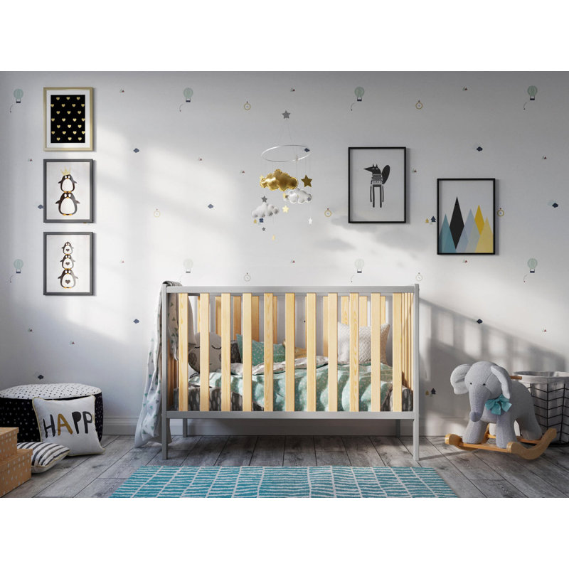 Krumm Cot Bed, Grey/Pine