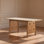 Rectangular Solid Wood Rock-Board Dining Table