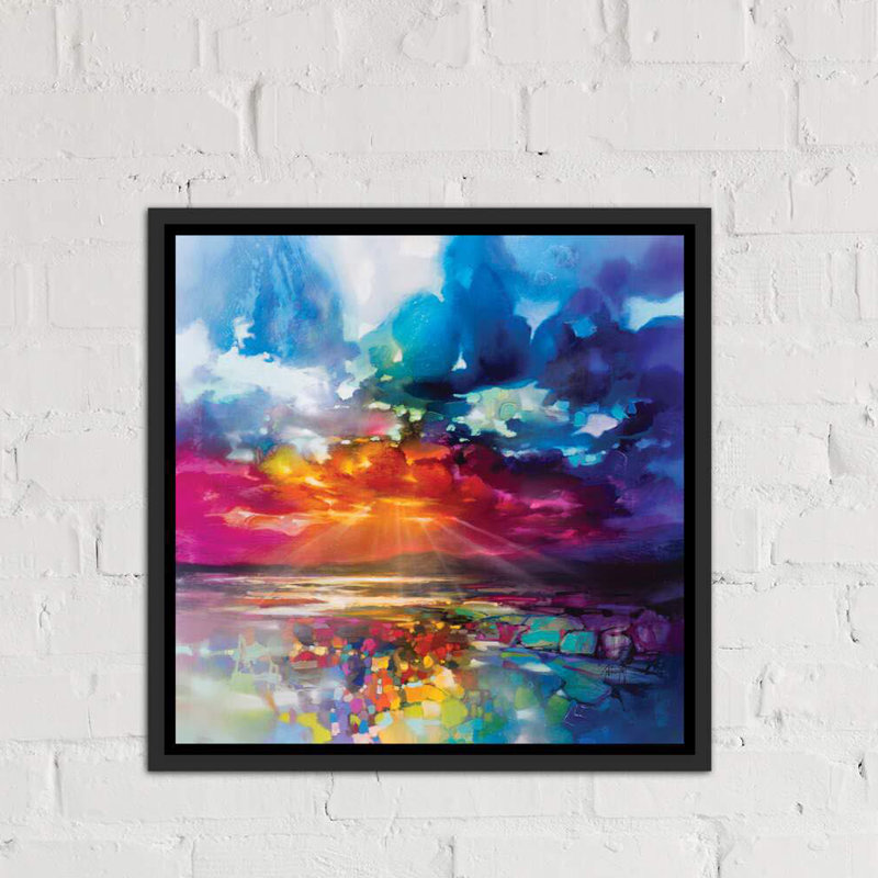 « sun energy energy » par scott naismith-reproduction d’art, H 37 po x l 37 po x P 1,5 po, Toile avec cadre noir