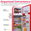 Frigidaire 7.5 Cu. Ft. Retro Refrigerator, Top Mount Apartment Size Fridge -104201525