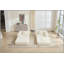 Canapé-lit convertible de 78 po, canapé modulaire en velours côtelé avec 2 coussins, canapé compact à plancher compact, idéal pour le salon, la chambre à coucher, un appartement, beige.-129158282