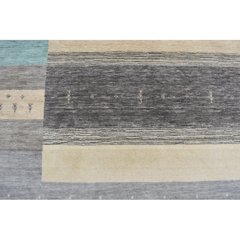 Handmade Wool Striped Area Rug, Runner 2'6" x 8'