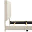 Lit plateforme tapissier très grand capitonné beige Bridgevine Home
