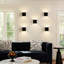 Ensemble de 2 appliques murales carrées à DEL vers le haut et vers le bas à angle droit en aluminium Ip65-665973443-665973445