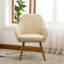 Chaise d'appoint brun clair - Finition brune et mousse confortable avec coussin haut-1634468564