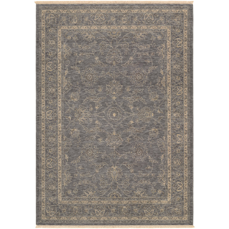 Tapis bleu / beige en laine Sitkin