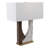 22X17" 2-Tone Marble Open Cut-Out Lamp, White/Beige