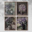 «Vintage Floral Print», impression encadrée CCLXVII - ensemble de 4-784064396-784064400