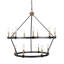 Notting Hill - Chandelier - Black/Brushed Brass - 15-Light