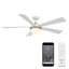 Ventilateur de plafond 54 lumières Eclipse 54 pouces standard intelligent avec télécommande et ensemble d'éclairage inclus-55354980