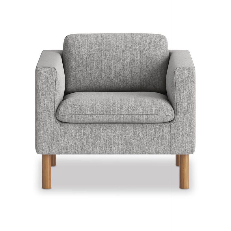 Fauteuil club Parkwyn, Mélange de polyester gris