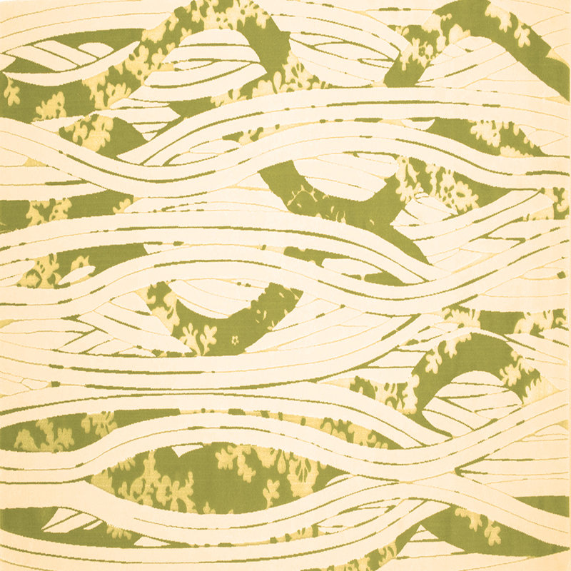 Washable Abstract Indoor Rug, Square 4'