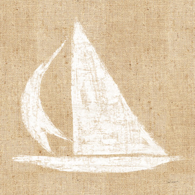 Driftwood Coast II White Burlap by Sue Schlabach - Wrapped Canvas Painting