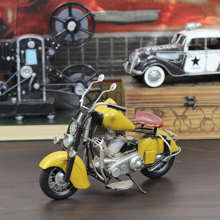 Cheungs JA-0069Y Motorcycle, Yellow - 8 x 7 x 15 in.
