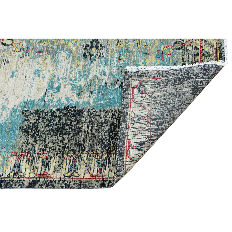 Handmade Wool Abstract Area Rug, Rectangle 12' x 15'