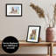 Cadre photo avec passe-partout - Design moderne, verre incassable, crochets en dents de scie doubles, idéal pour la décoration de la maison et du bureau-100639305-102472772