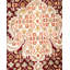 Tapis unique en laine noué à la main 8 pi 1 po x 10 pi 5 po nouvel âge Hayner - rouge / beige / orange
